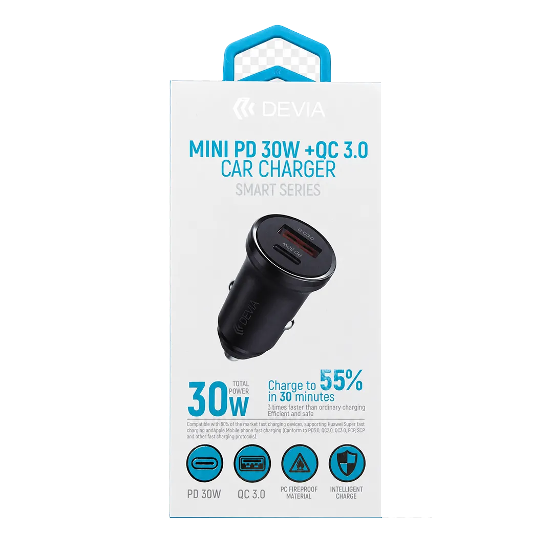 Mini PD 30W + QC 3.0 Car Charger image